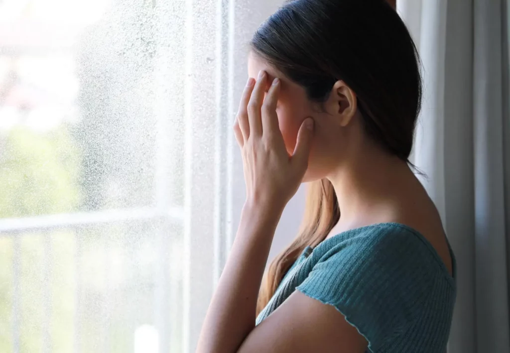 A woman suffering from Seasonal affective disorder