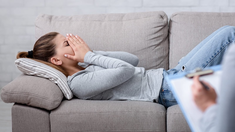 Woman on a Therapy Session in a Psychiatric Hospital in Brooklyn