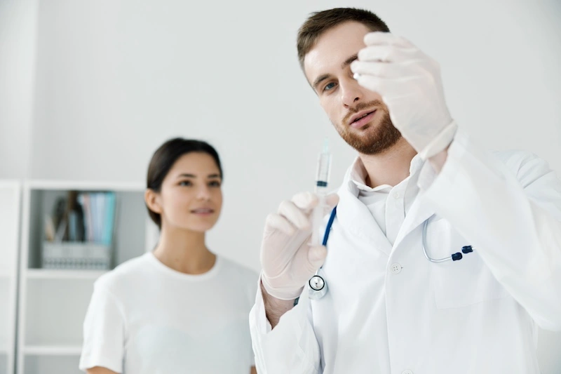 Psychiatrist Injecting His Patient Antipsychotics for Bipolar