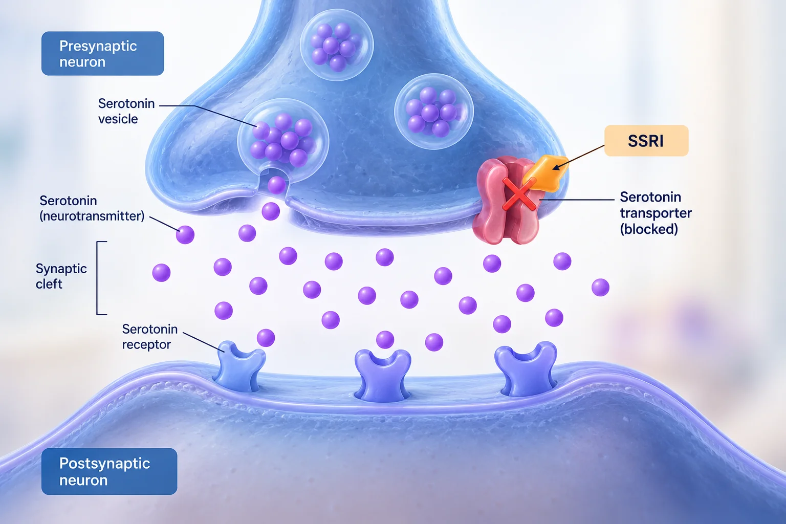 how ssri increase serotonin levels