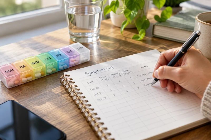 symptom logging to avoid serotonin syndrome